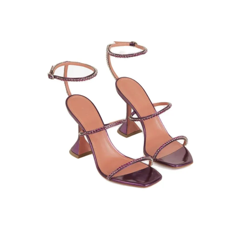 AMINA MUADDI Crystal Embellished Gilda Strappy Sandals Women's-2