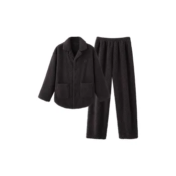 Lan Miao Pajama Set Men's Chocolate Brown