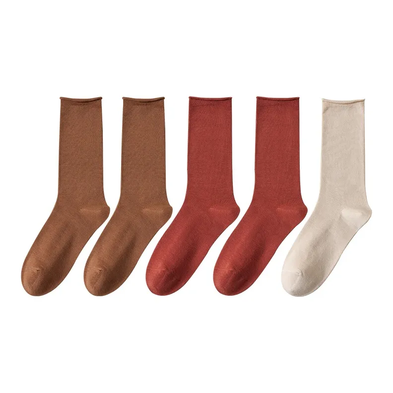 MIIOW Mid Calf Socks Women's 5 Pack-12