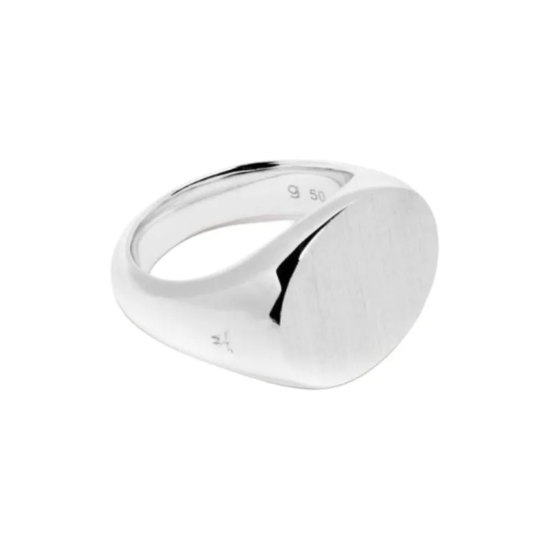 TOM WOOD Ivy Sterling Silver Signet Ring-1