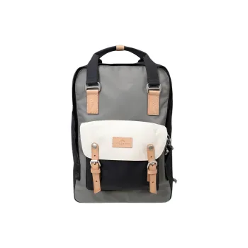 Doughnut Polyester Backpack Large Size Unisex Gray Multicolor Stone
