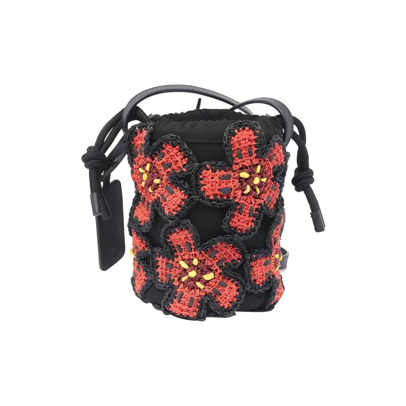 KENZO Boke Flower Series Straw Woven Bucket Bags Crossbody Bag Shoulder Bag Women's Multicolor-1