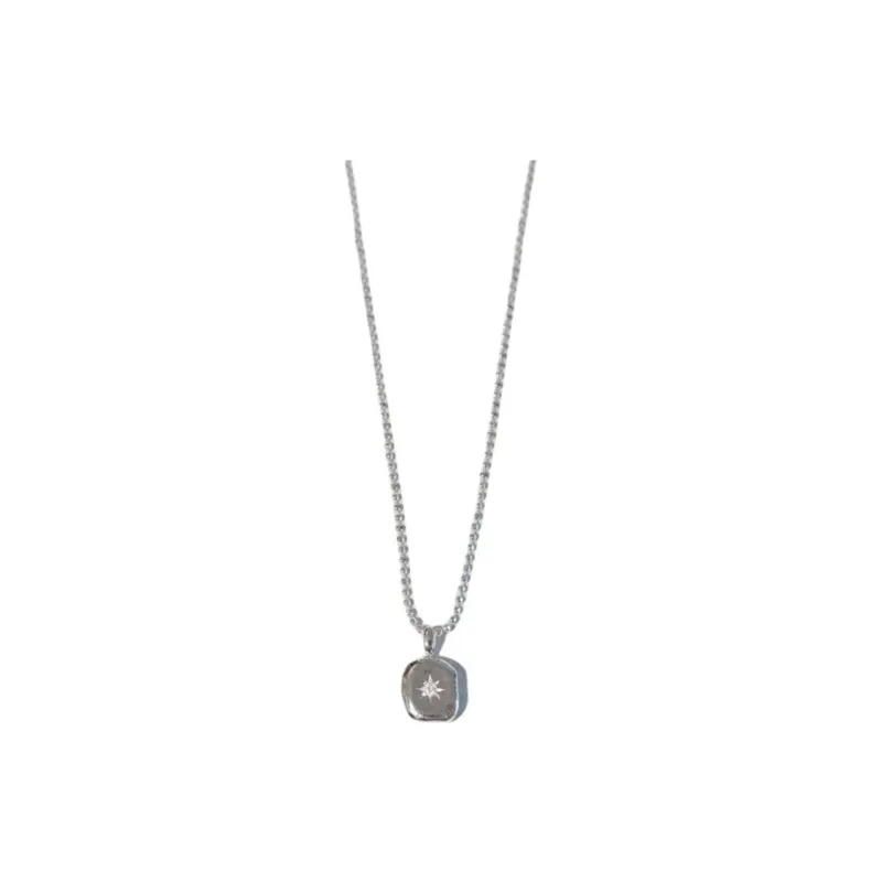 3 2 1 Partez! 925 Sterling Silver Zirconia Necklaces Women's Silver-2