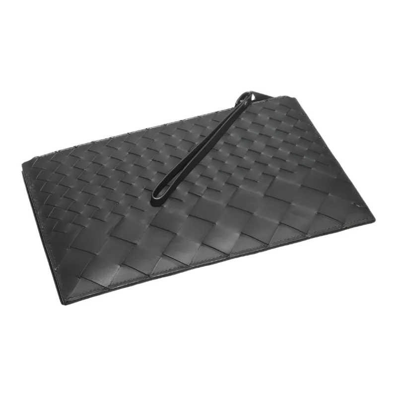CMLZIUA Top Grain Cow Leather Clutch Regular Men's Black-4