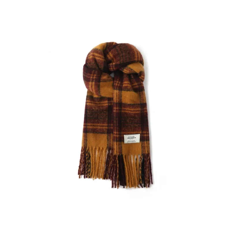 FREE RABBITⅡ Fall And Winter Mohair Windproof Warm Thickened Shawl Scarf Unisex-12