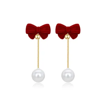 MCK 925 Sterling Silver Needle Earrings Women's