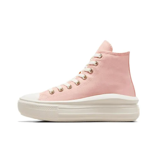 Converse All Star Move Slip Resistant Height Increasing High Top Canvas Shoes Women's Pink