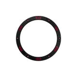 Mi Band 5/4 Five-Pointed Star Circular Ring Strap-Black Red (Band Only)