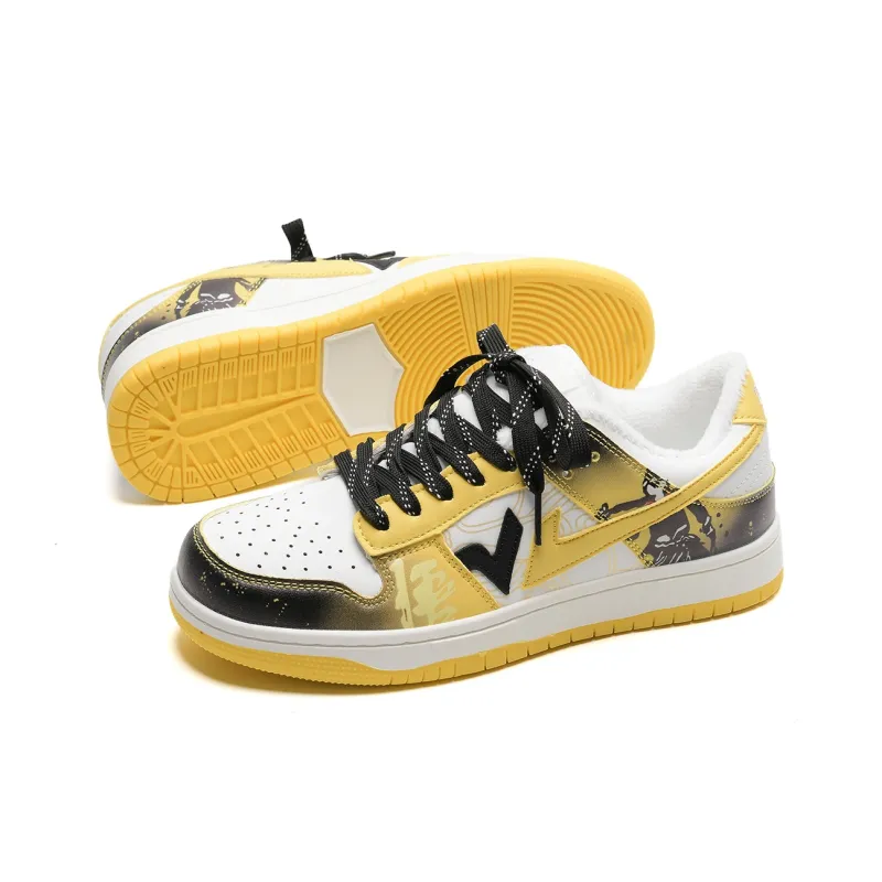 XPQ Anti-Slip And Wear-Resistant Breathable Low-Top Skateboard Shoes Unisex-36