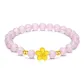Rich Widow Peach Blossom Beaded Bracelet, Pink Crystal