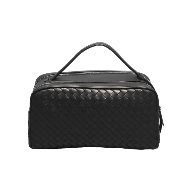 CMLZIUA Cow Leather Clutch Regular Men's Black-1