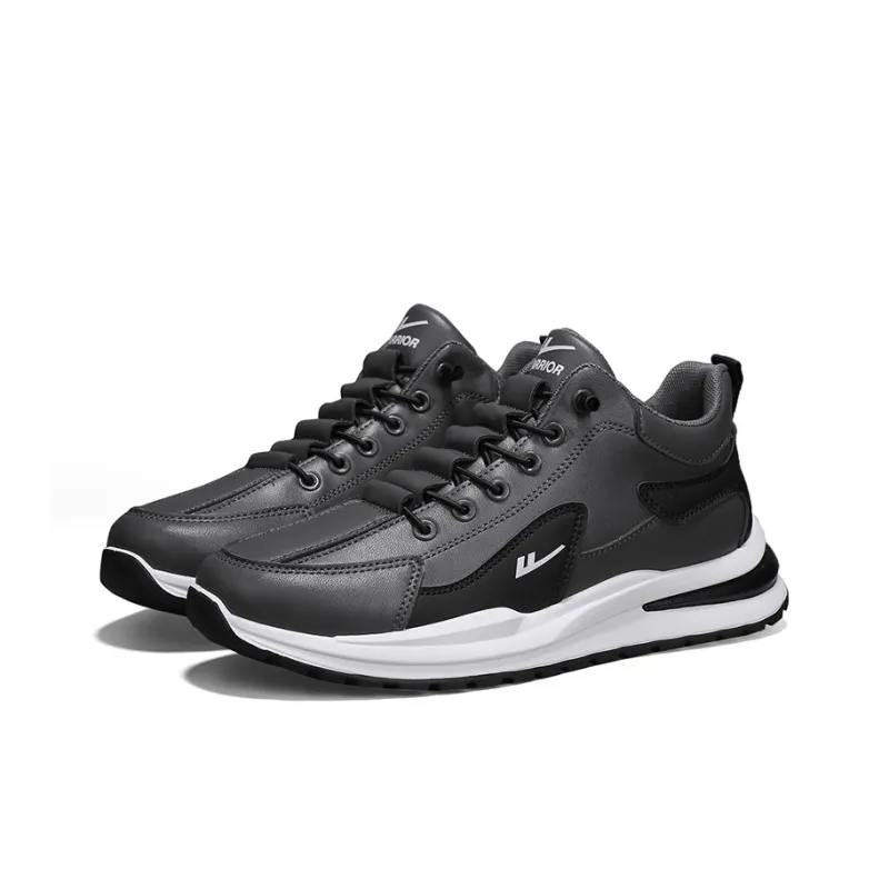 WARRIOR Casual Shoes Men Mid Top Gray/Black/White/Blue/Beige/Brown/Black-4