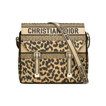 DIOR DiorCamp ABS Messenger Bag Shoulder Bag Women's Leopard Print