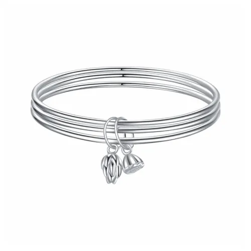 KING TAI SANG S999 Fine Silver Bangles Women's