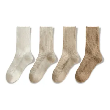 JIAZINI Mid Calf Socks Unisex 4 Pack