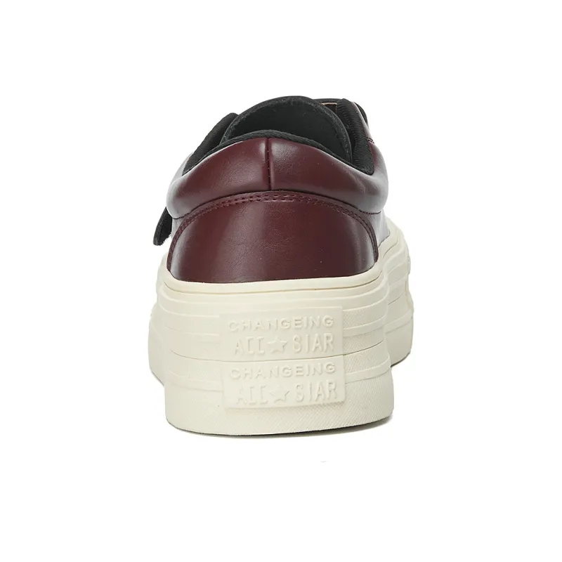 La Chapelle Abrasion Resistant Height Increasing Low Top Skateboard Shoes Women's Angela Red-5