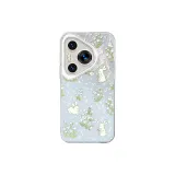 Silver-Floral Rabbit L Blue