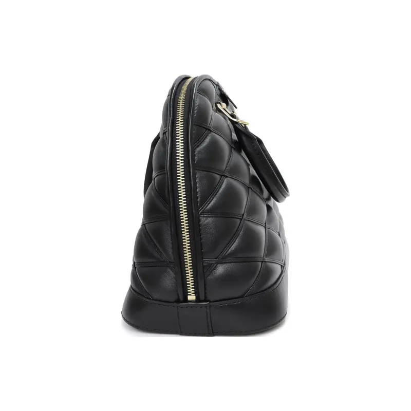 LOUIS VUITTON Alma Cow Leather Dome Bag, Handbag, Shoulder Bag, Crossbody Bag Trumpets Women's Black-2