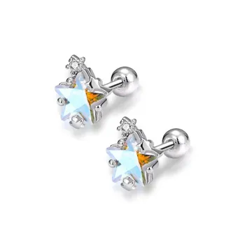 ETAHLOVE Sterling Silver Stud Earrings Women's Gift For Female Friend Bestie Birthday Anniversary Box