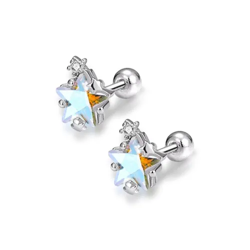 ETAHLOVE Sterling Silver Stud Earrings Women's Gift For Female Friend Bestie Birthday Anniversary Box