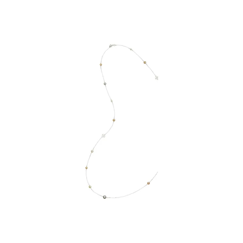 TORY BURCH Kira Pearl Delicate Long Necklace-2
