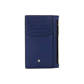 MONTBLANC Leather Card Holder Men's Blue