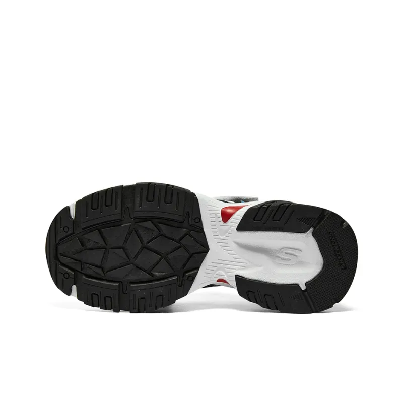Skechers Anti Slip Wear Resistant Kids Lifestyle Shoes White Blue Red Teenagers-5