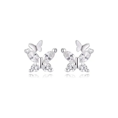 Muyan Alloy Double Layer Bowknot Earrings Women's-4