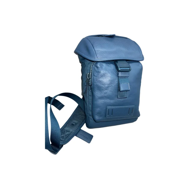 COACH Ranger Canvas With Leather One Shoulder Crossbody Sling Bags Small Size Men's Lake Blue-3