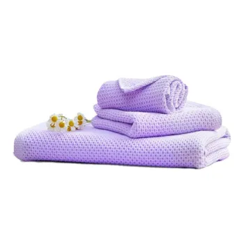 Fu Anna Square Bath Towel, Three Piece Set, 30*30 Towel, 30*60 Bath Towel, 60*120 Purple