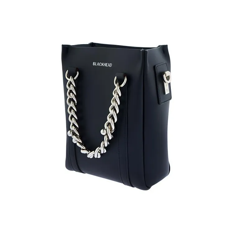 BLACKHEAD Leather Shoulder Bag, Handbag Regular Unisex Black-0