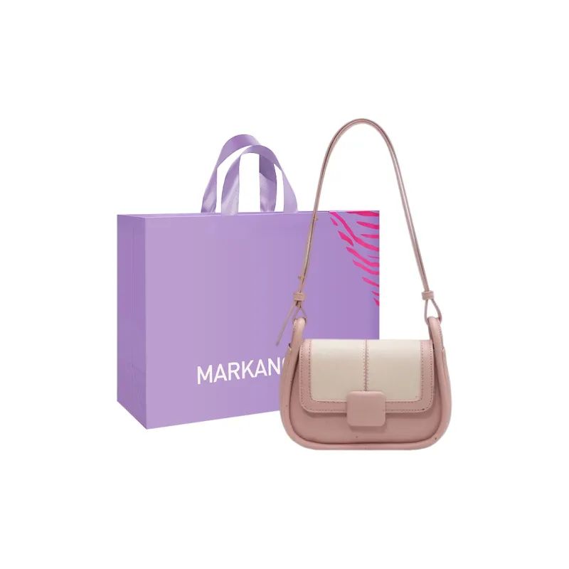 MARKANGARO PU Small Square Bag Portable Crossbody Bag Shoulder Bag Regular Women's Macaron Color Series-7