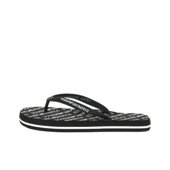 EMPORIO ARMANI EA7 Slip-Resistant Flip Flops Unisex Black