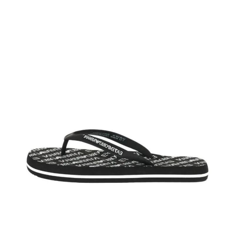 EMPORIO ARMANI EA7 Slip-Resistant Flip Flops Unisex Black-0