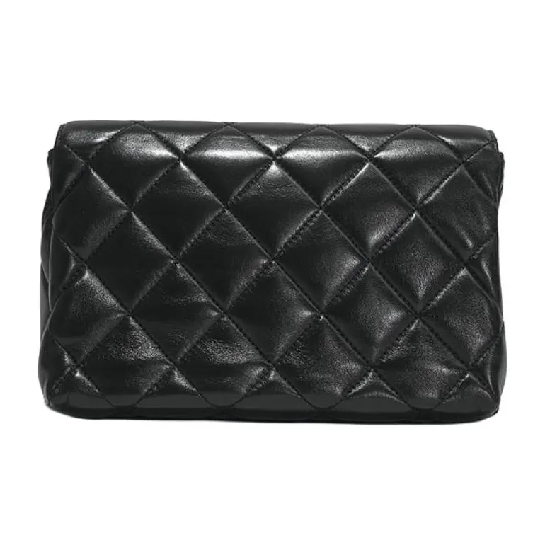 CHANEL Classic Flap CF Shiny Lambskin Shoulder Bag Crossbody Bag Mini Women's Black-4