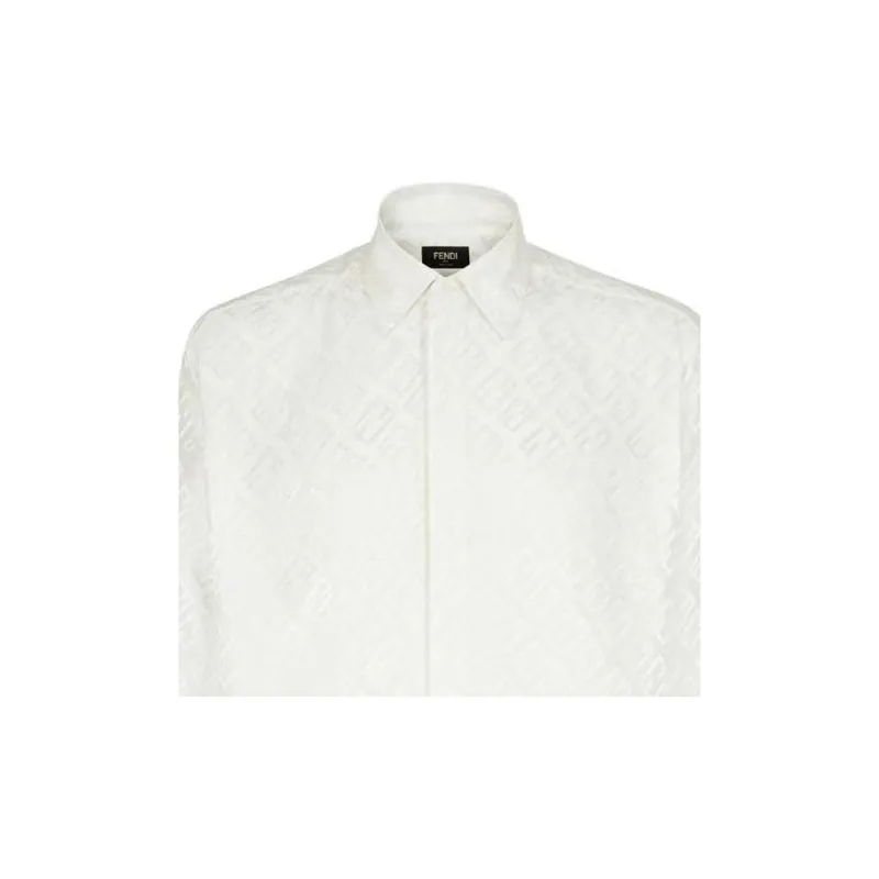 FENDI Shirts Men White-5