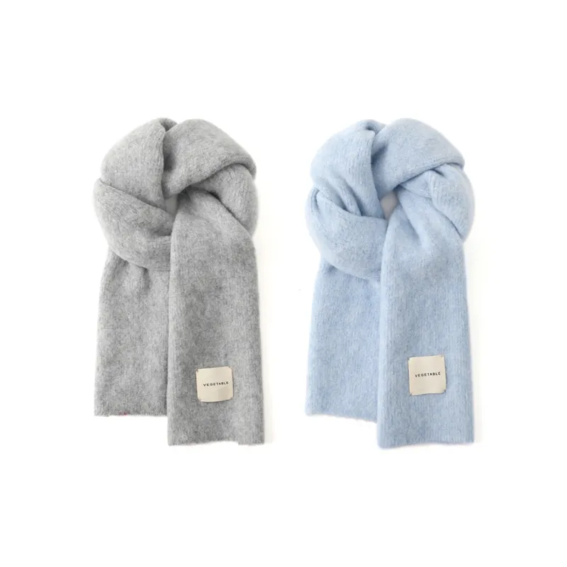 FREE RABBITⅡ Polyester Knit Scarves Unisex-17