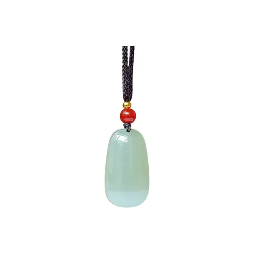 HUWEI Hetian Jade Necklaces Pale Greenish White Jade Unisex
