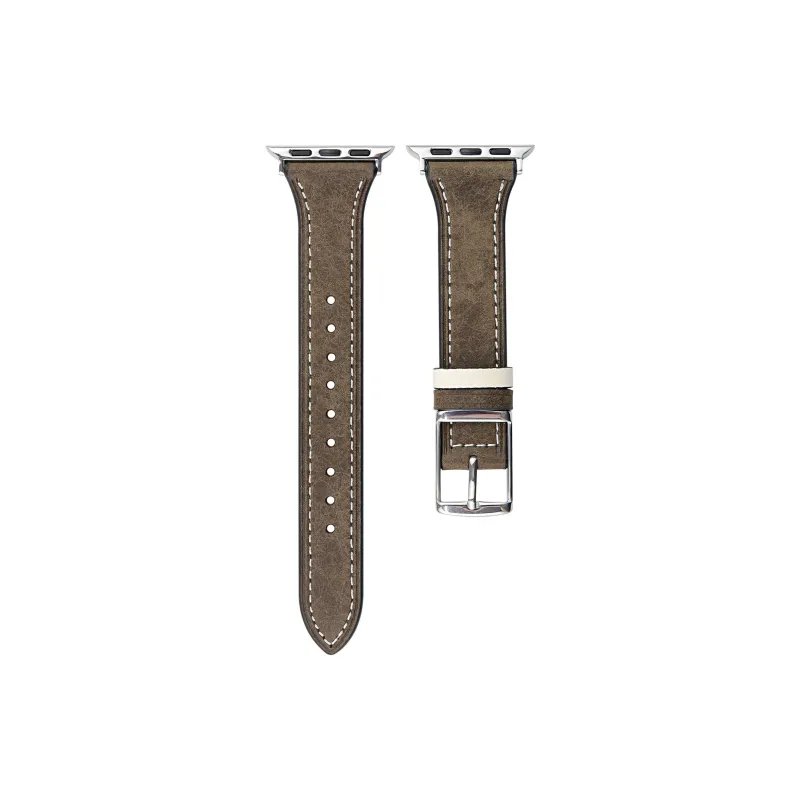 Vobafe Watch Band Apple Compatibility Cowhide Leather Material-6