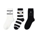 3 Pack (White Double Stripe+Stripes Dog+Black)