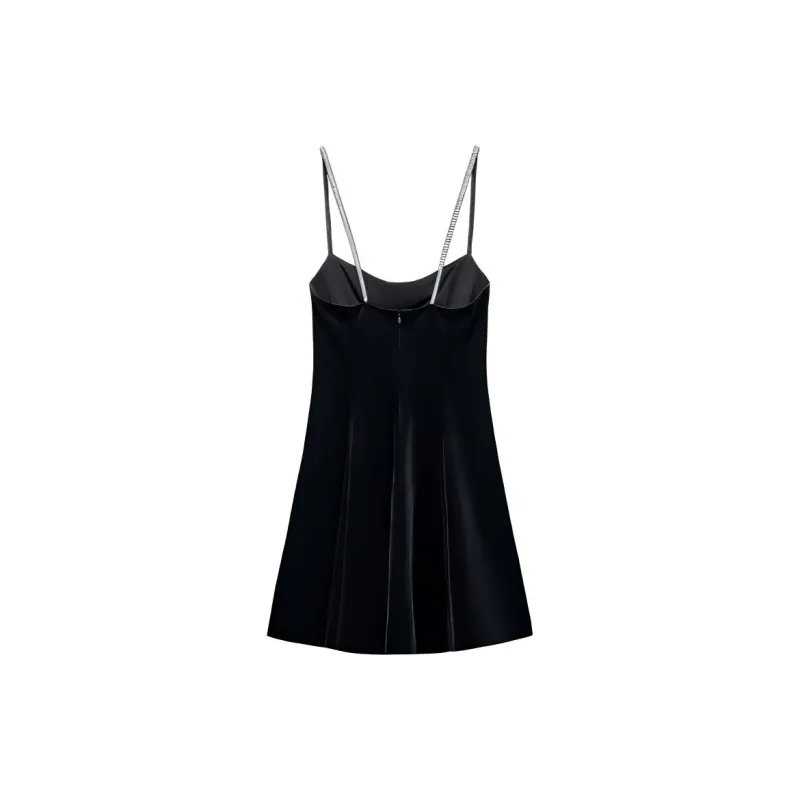 ZARA Halloween Limited Edition Series Slip Dresses Women's Black-1