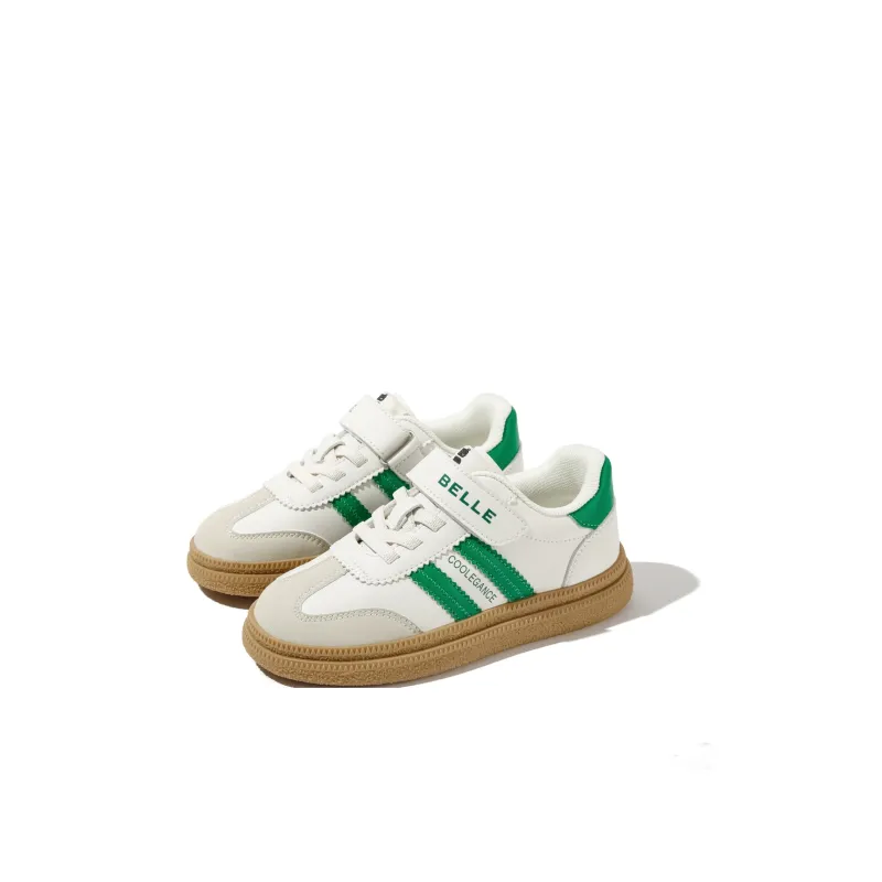 BELLE Low Top Kids Lifestyle Shoes Beige Green Kids-2