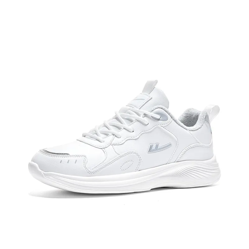 Warrior Lightweight Low Top Casual Running Shoes Unisex White Gray-1
