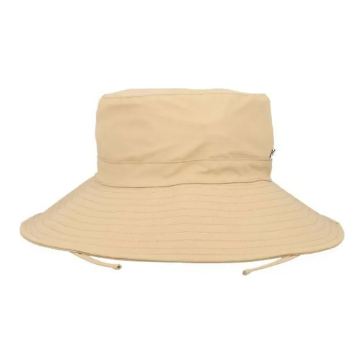 Rains Logo Patch Curved Wide Brim Bucket Hat-1