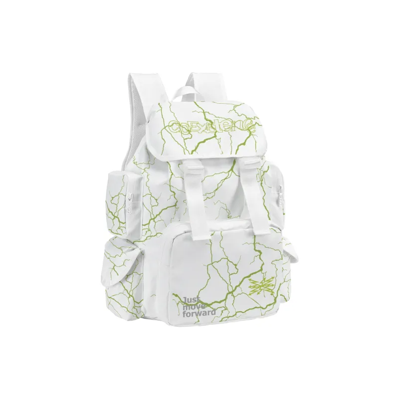 COEXISTENCE Polyester Backpack Large Size Unisex White-2