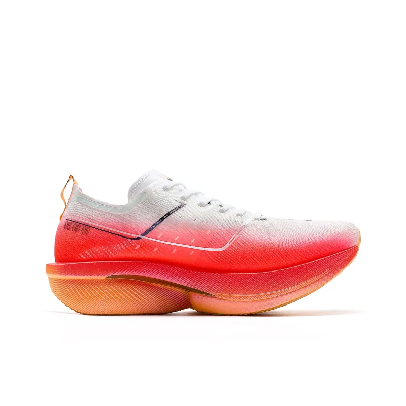 XTEP 160X 6.0 Pro Anti-Slip And Wear-Resistant Rebound Low-Top Carbon Plate Marathon Running Shoes Men's Red White-1