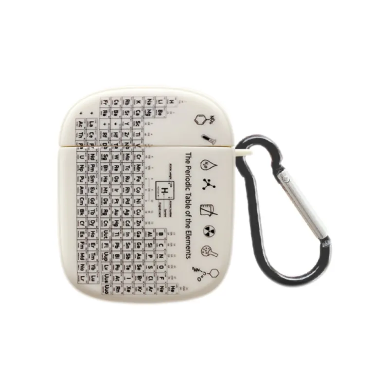 Koman Compatible With Apple AirPods 1/2/3/Pro 1/2 Generation TPU Periodic Table Headphone Cases-3