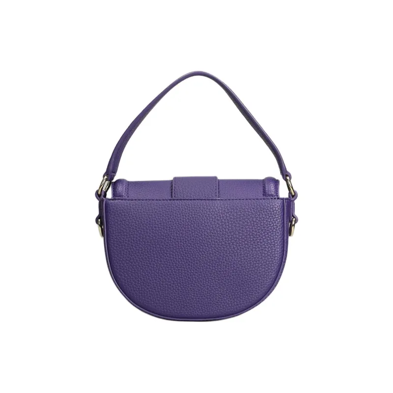 VERSACE JEANS COUTURE Polyurethane Saddle Bag Handbag, Shoulder Bag Women's Purple-3
