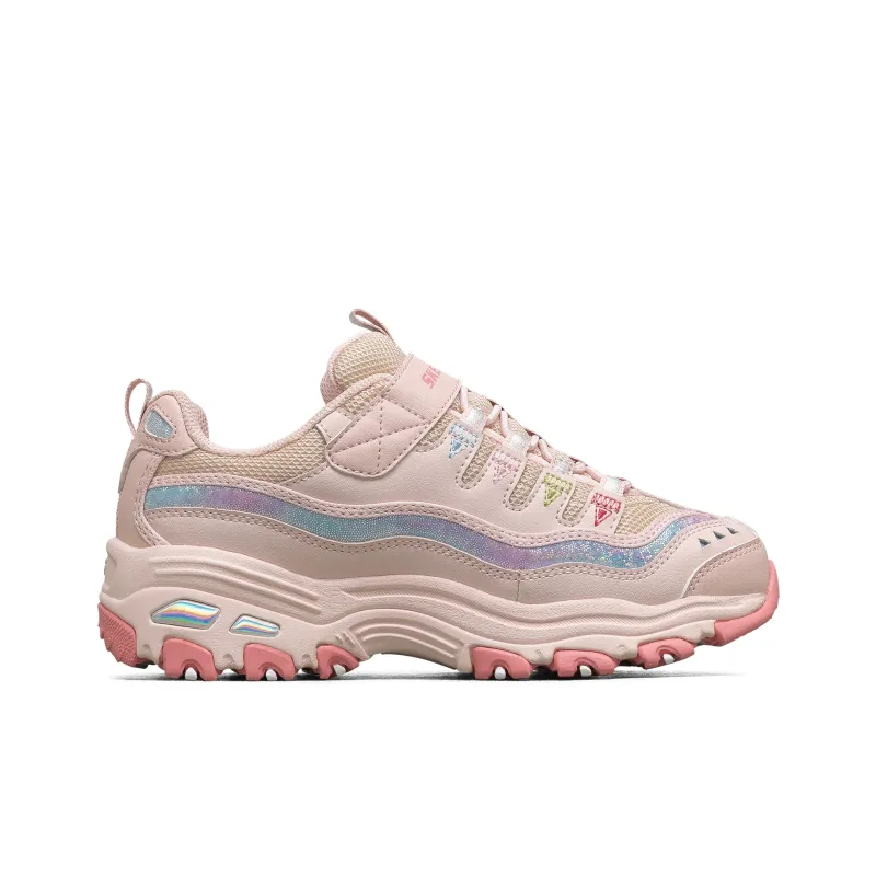 Skechers Anti Slip Wear Resistant Low Top Kids Lifestyle Shoes Pink Teenagers-1