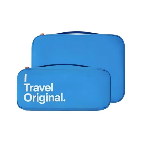 Ito Polyester Smart Blue Travel Suitcase For Men And Women's Waterproof Storage Bag Set Unisex Smart Blue
